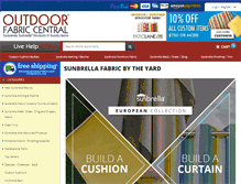 Tablet Screenshot of outdoorfabriccentral.com
